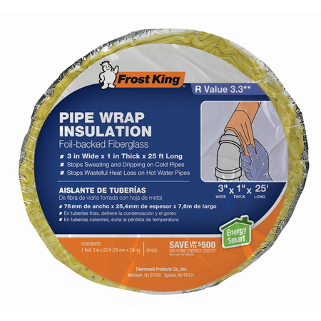 B & K Pipe Wrap Foil Backed25' SP42X/16